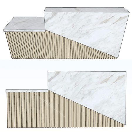 Quầy Lễ Tân Hiện Đại - Cao Cấp QLTCC104
